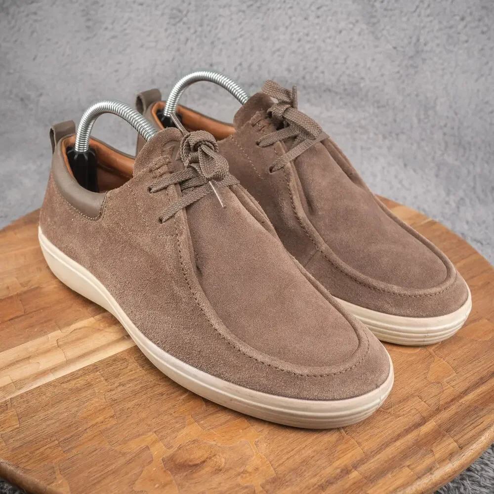 ECCO Men's Soft 7‎ Tan Suede Wallaby Sneaker Size US 7
